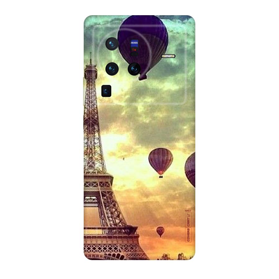 Artsy Hot Balloon And Tower Original Polycarbonate Back Case for Vivo X80