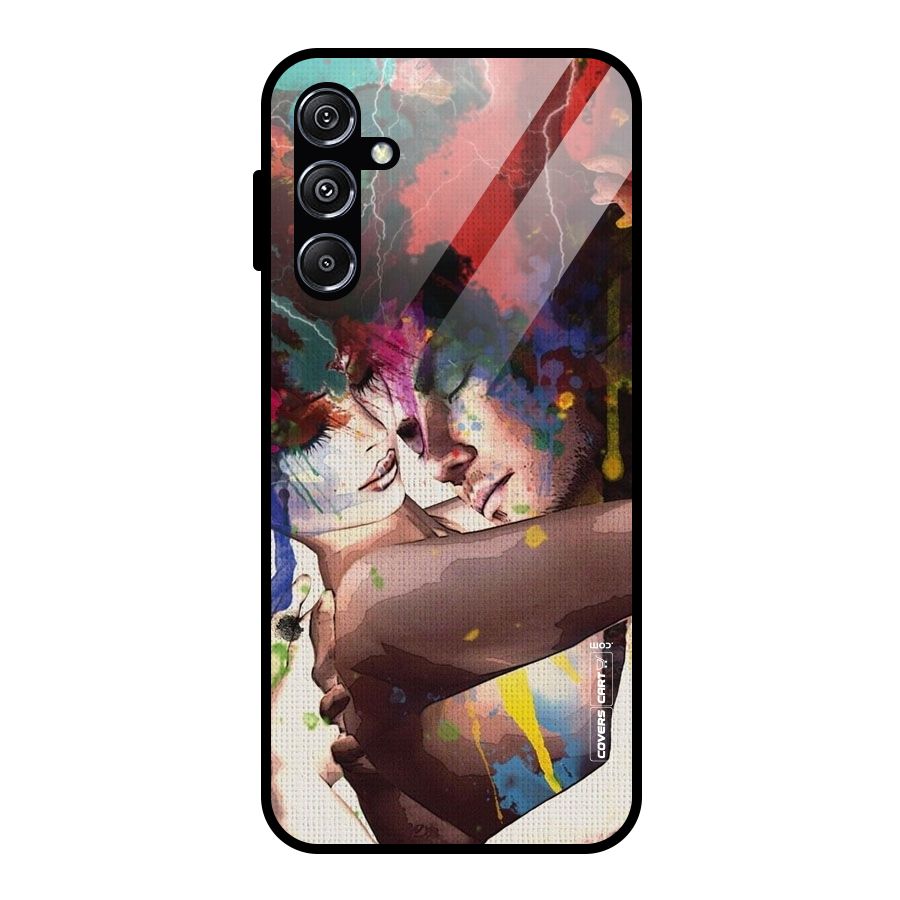 Artsy Romance Glass Back Case for Galaxy M34 5G