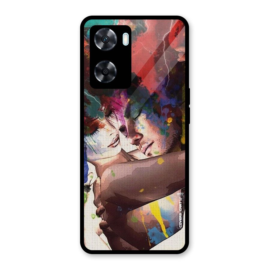 Artsy Romance Glass Back Case for Oppo A77s