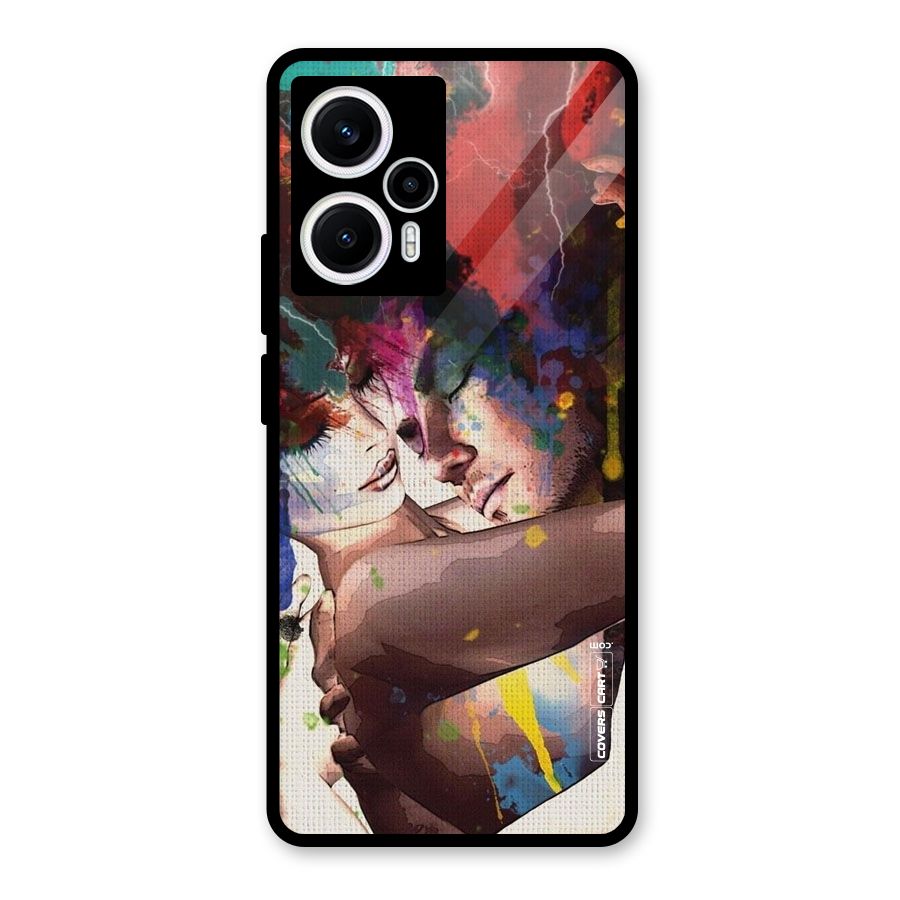 Artsy Romance Glass Back Case for Poco F5