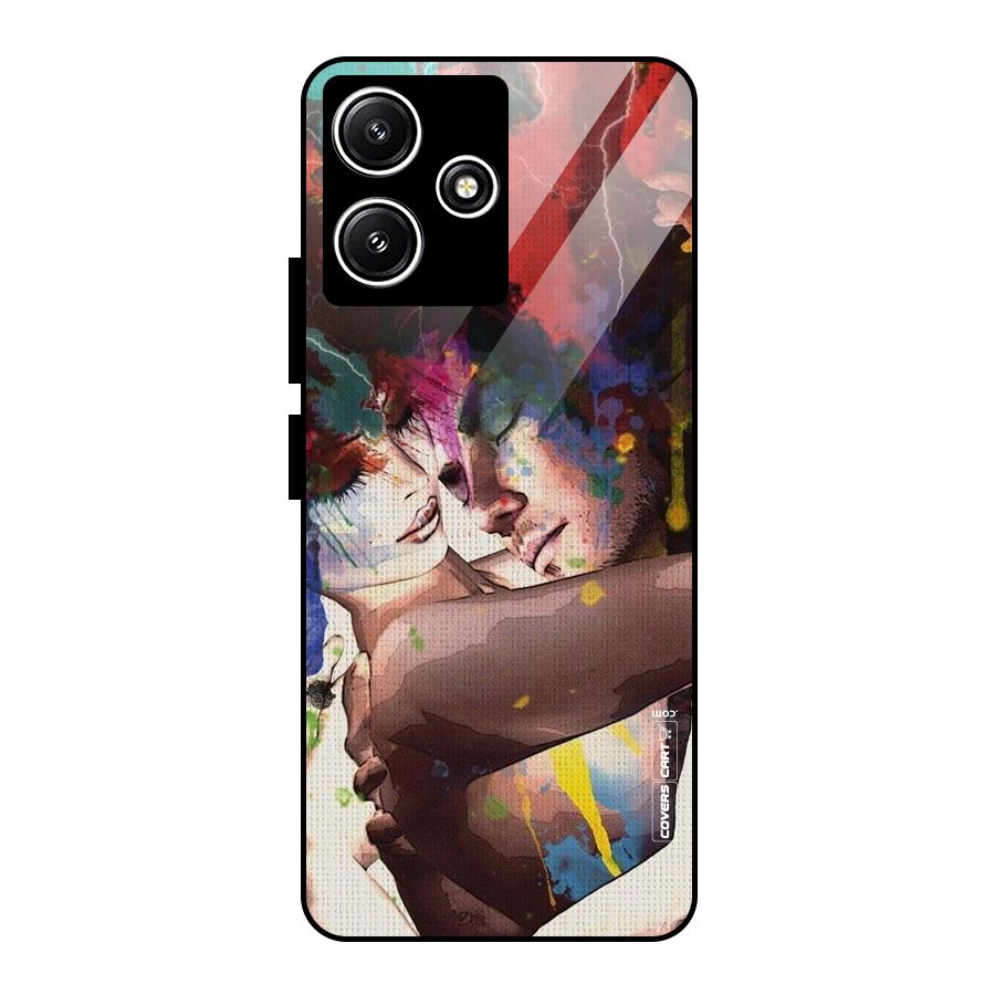 Artsy Romance Glass Back Case for Poco M6 Pro