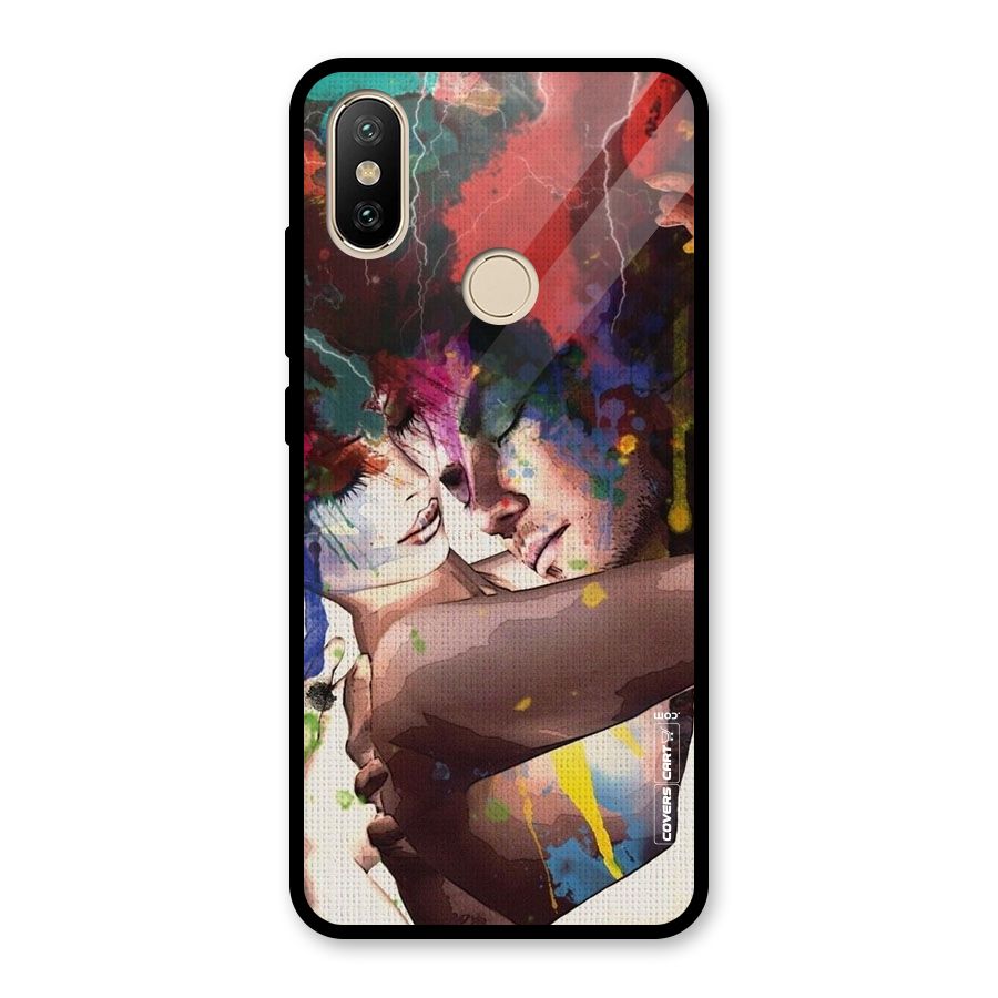 Artsy Romance Glass Back Case for Redmi A2