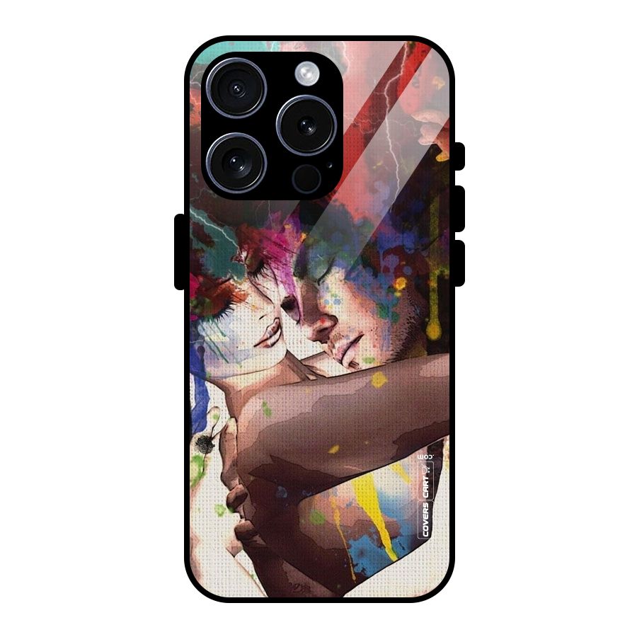 Artsy Romance Glass Back Case for iPhone 15 Pro