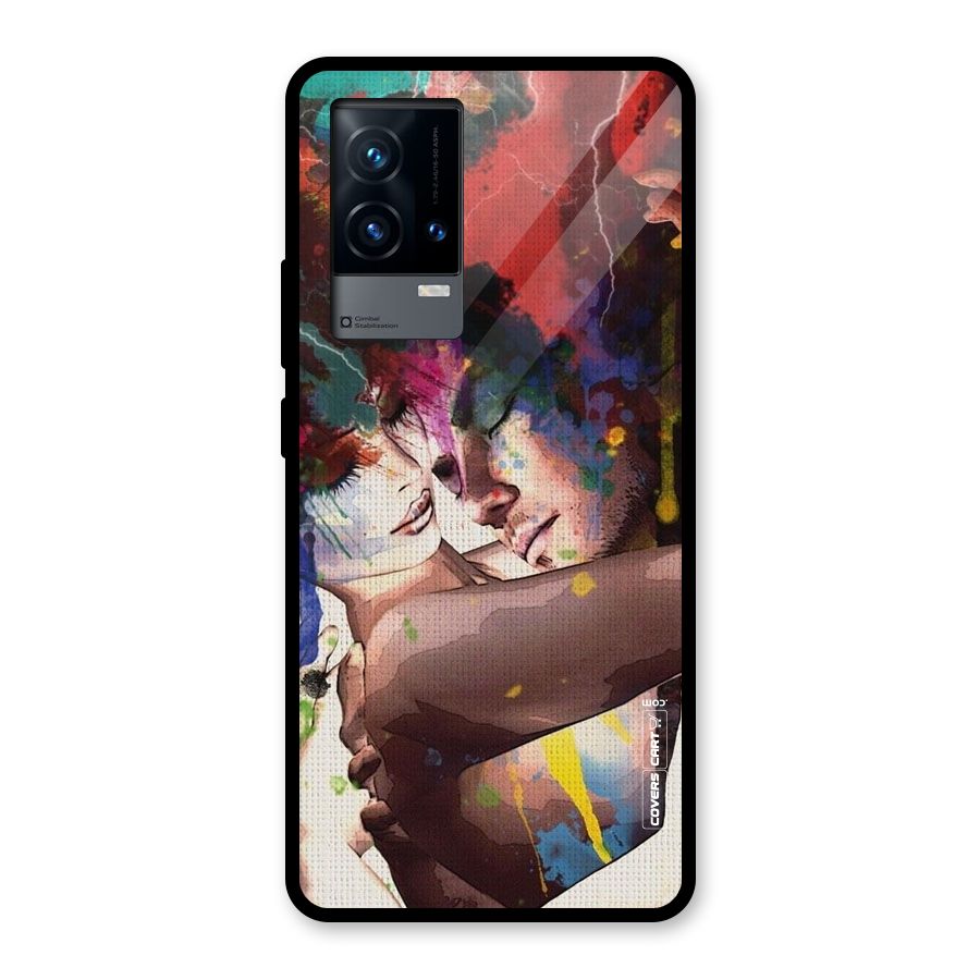 Artsy Romance Glass Back Case for iQOO 9 5G
