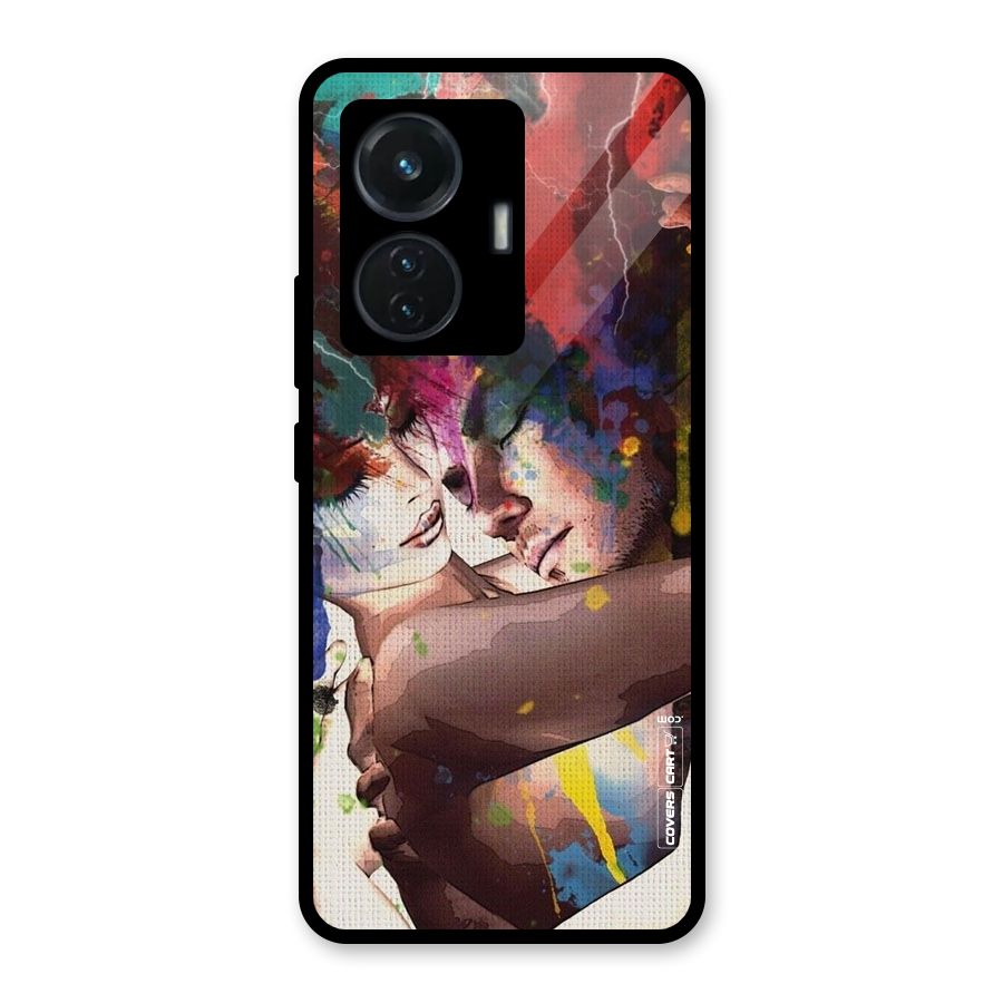 Artsy Romance Glass Back Case for iQOO Z6 44W
