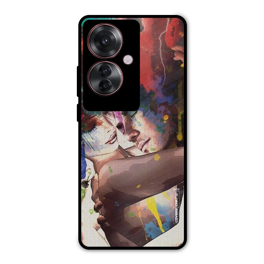 Artsy Romance Metal Back Case for Oppo F25 Pro