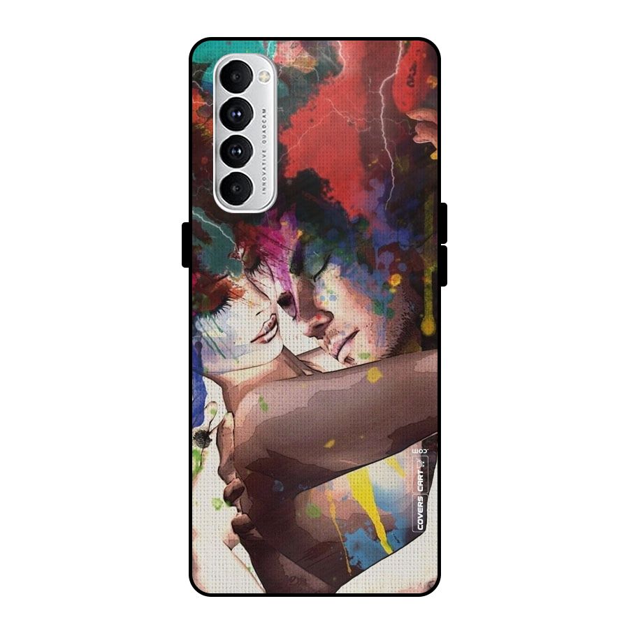 Artsy Romance Metal Back Case for Oppo Reno4 Pro