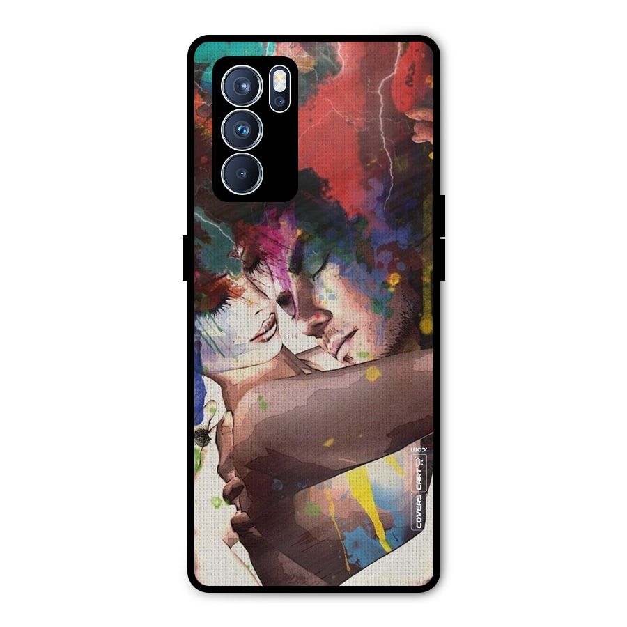 Artsy Romance Metal Back Case for Oppo Reno6 Pro 5G