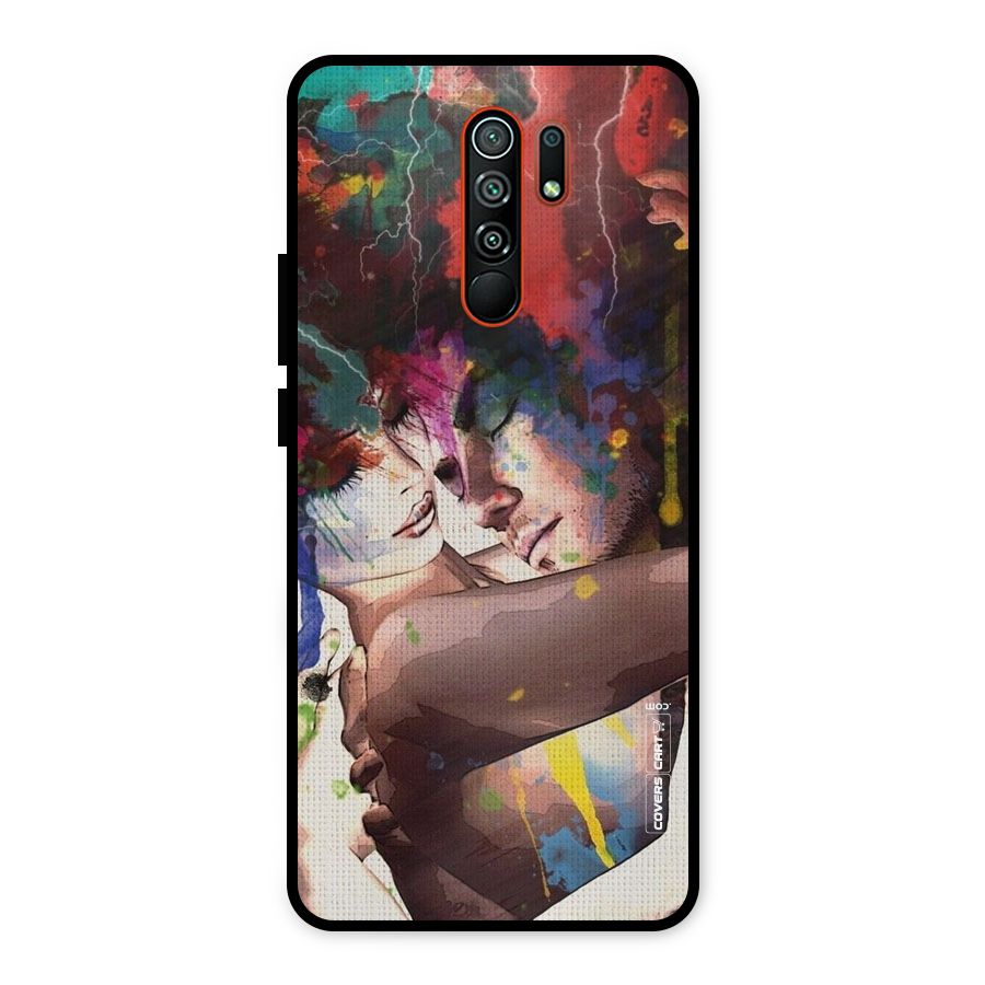 Artsy Romance Metal Back Case for Redmi 9 Prime