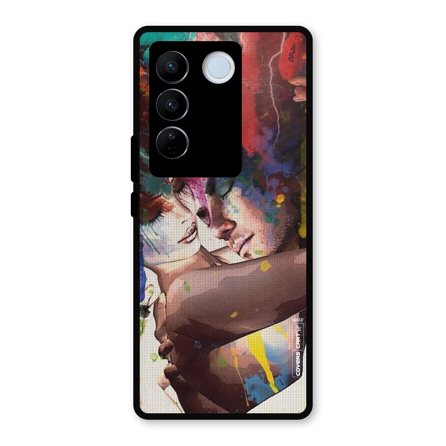 Artsy Romance Metal Back Case for Vivo V27 Pro