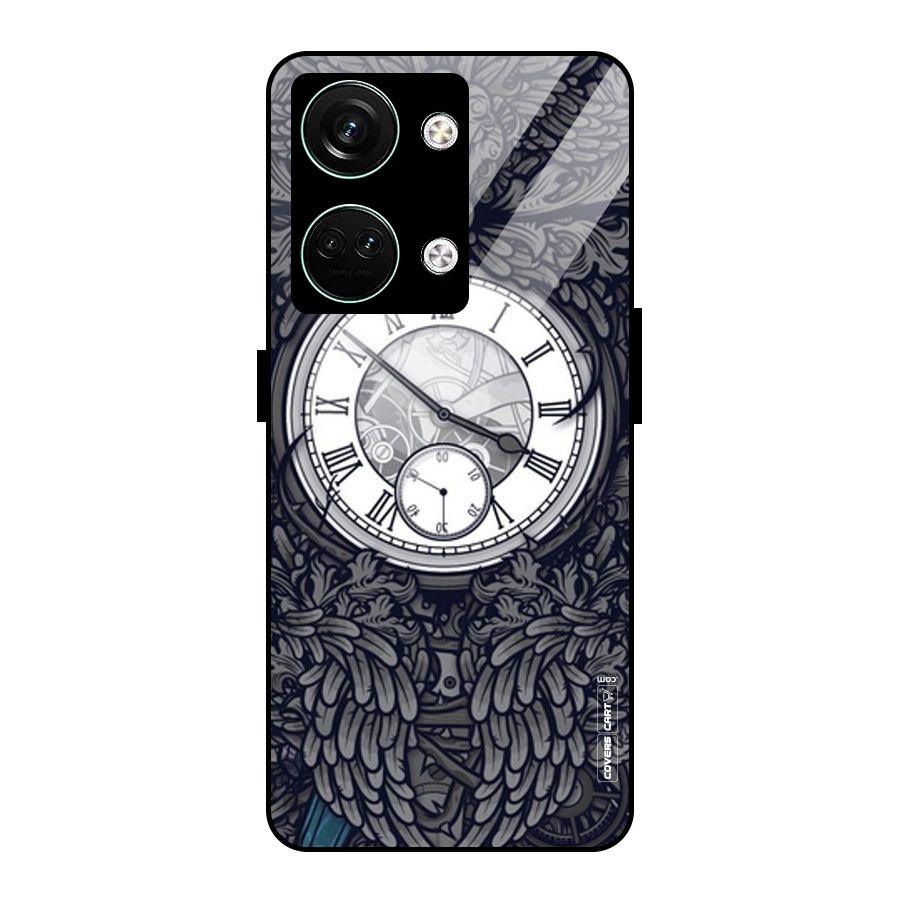 Artsy Wall Clock Glass Back Case for Oneplus Nord 3