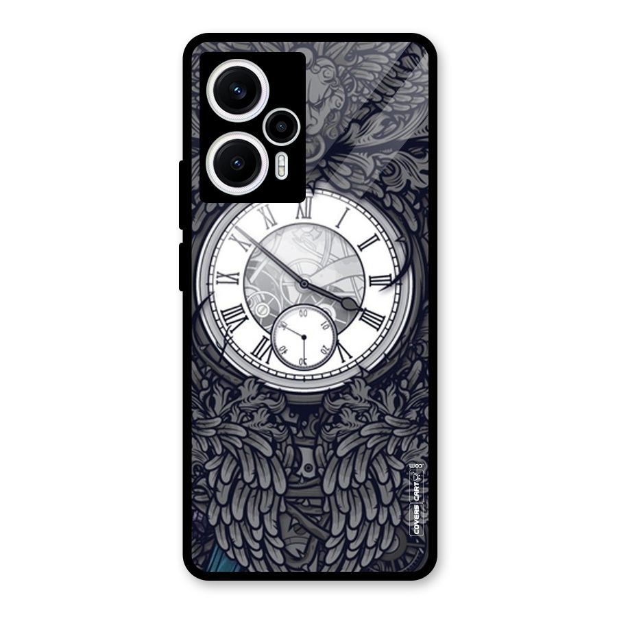 Artsy Wall Clock Glass Back Case for Poco F5