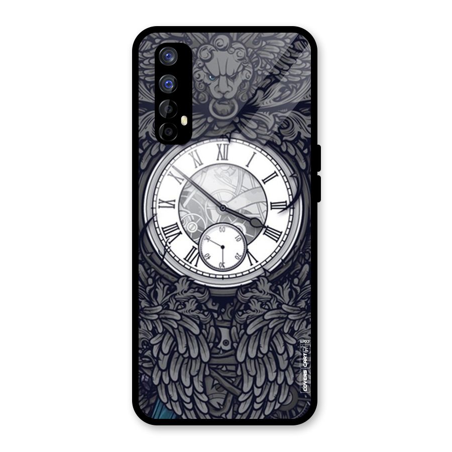 Artsy Wall Clock Glass Back Case for Realme 7