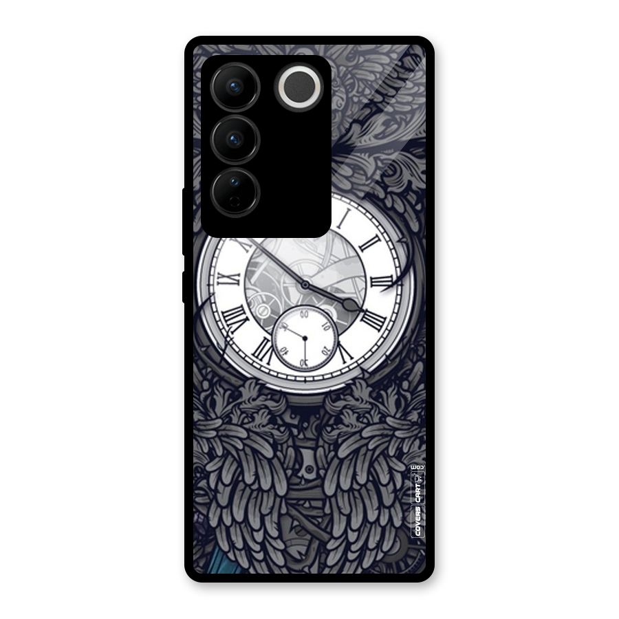 Artsy Wall Clock Glass Back Case for Vivo V27