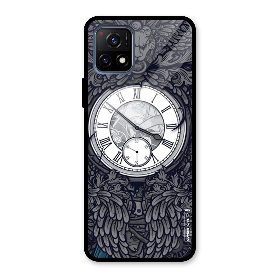 Artsy Wall Clock Glass Back Case for Vivo Y72 5G
