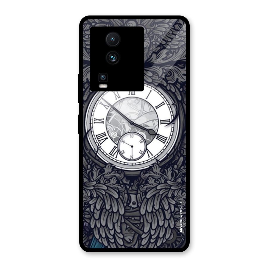 Artsy Wall Clock Glass Back Case for Vivo iQOO Neo 7 Pro