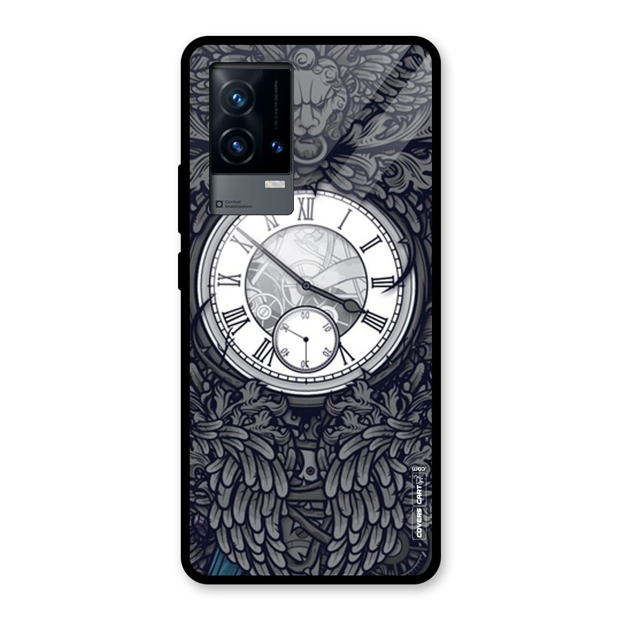 Artsy Wall Clock Glass Back Case for iQOO 9 5G