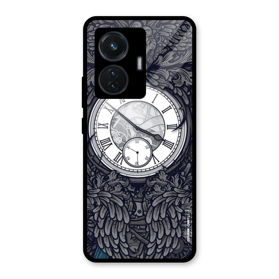 Artsy Wall Clock Glass Back Case for iQOO Z6 44W