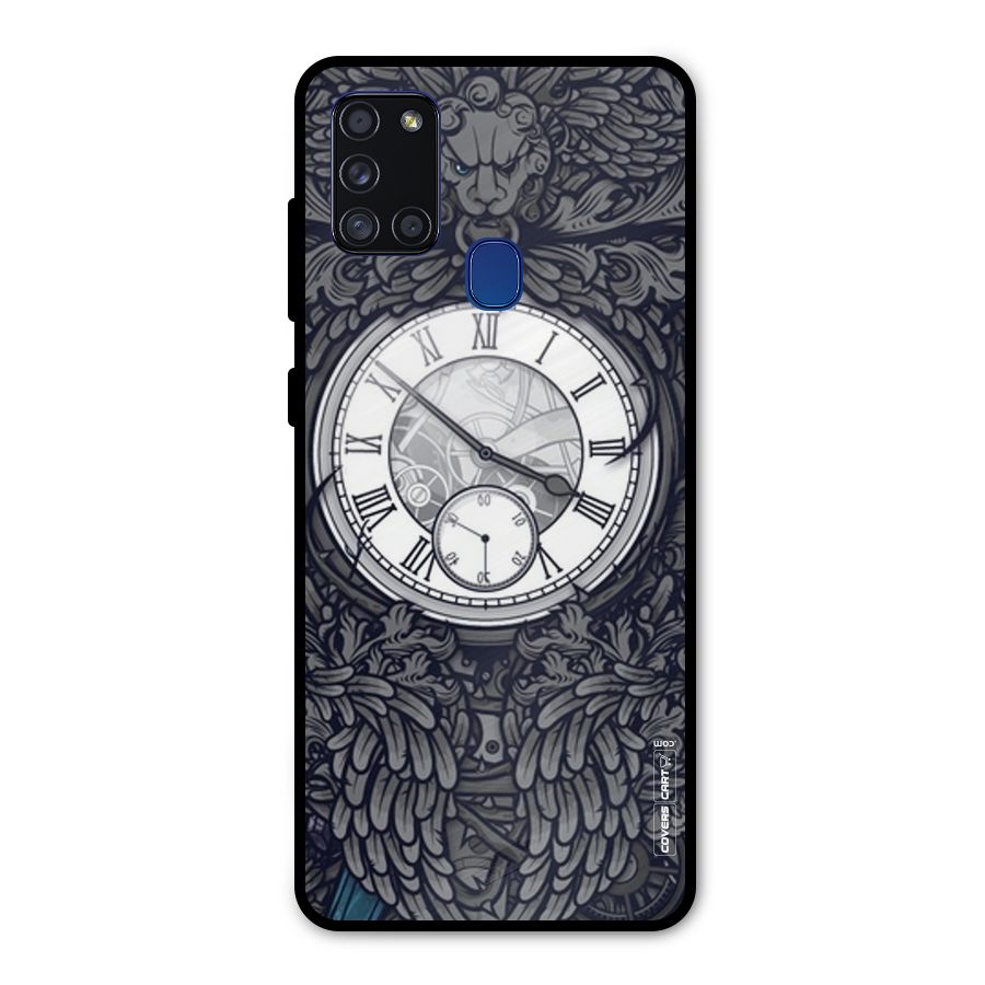 Artsy Wall Clock Metal Back Case for Galaxy A21s