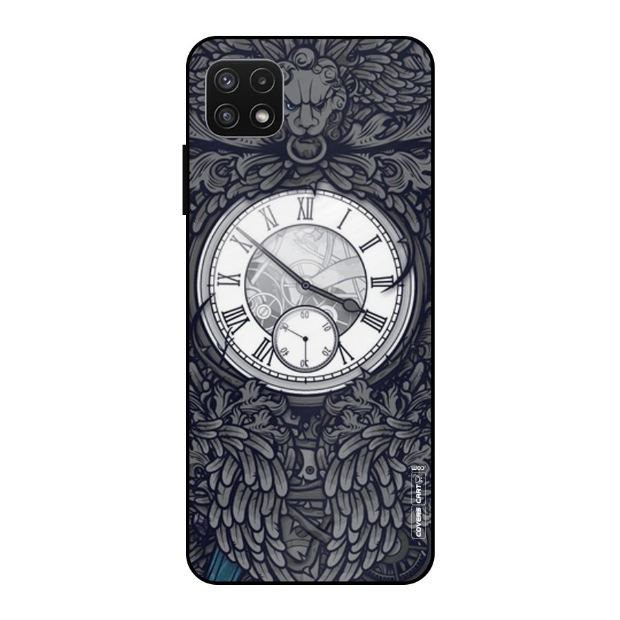 Artsy Wall Clock Metal Back Case for Galaxy A22 5G