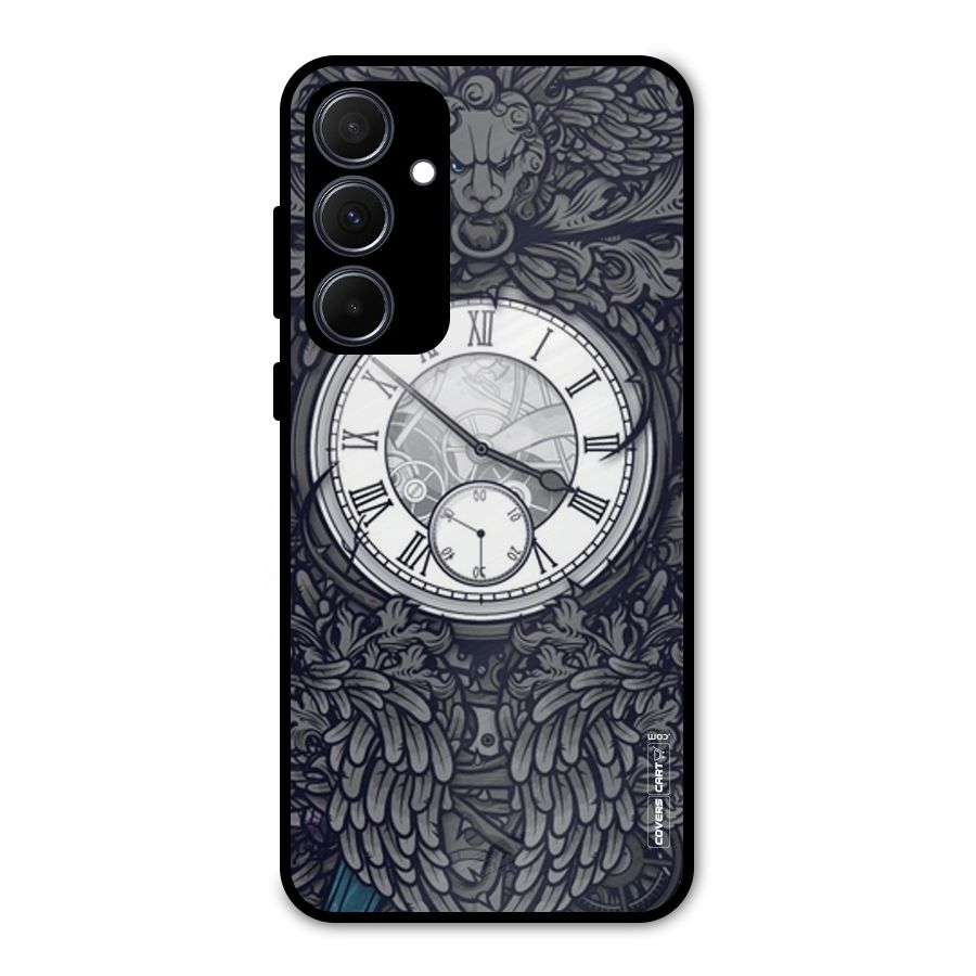 Artsy Wall Clock Metal Back Case for Galaxy A35