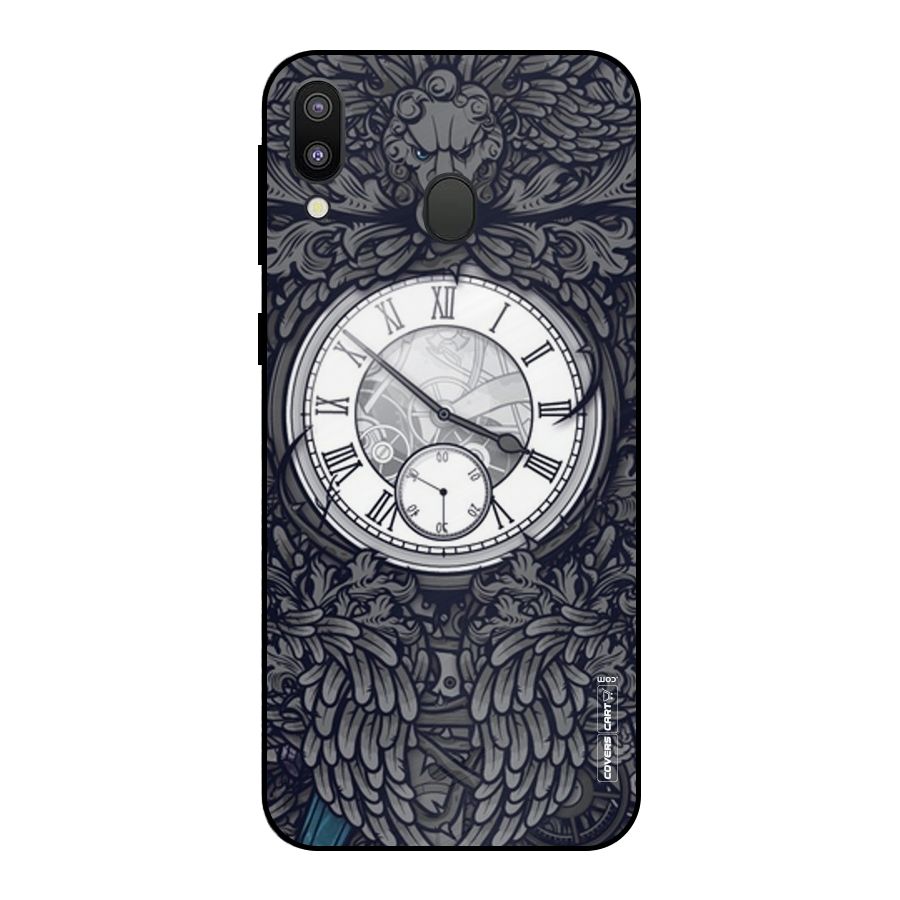 Artsy Wall Clock Metal Back Case for Galaxy M20
