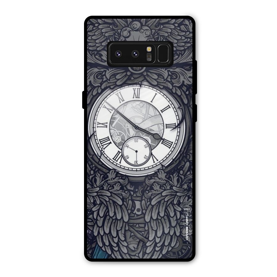 Artsy Wall Clock Metal Back Case for Galaxy Note 8