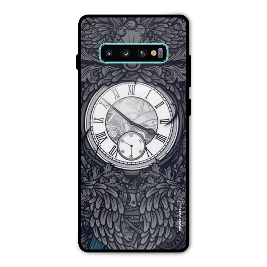 Artsy Wall Clock Metal Back Case for Galaxy S10 Plus