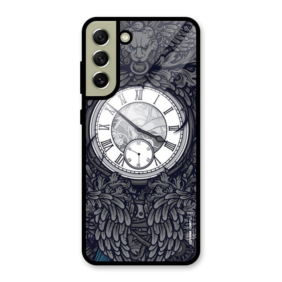 Artsy Wall Clock Metal Back Case for Galaxy S21 FE 5G (2023)