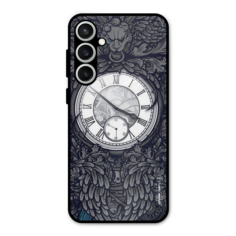 Artsy Wall Clock Metal Back Case for Galaxy S23 FE
