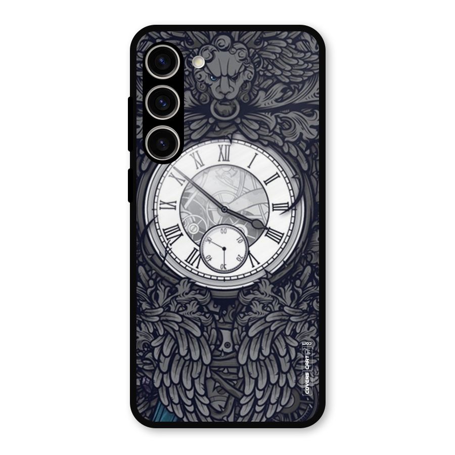 Artsy Wall Clock Metal Back Case for Galaxy S23 Plus