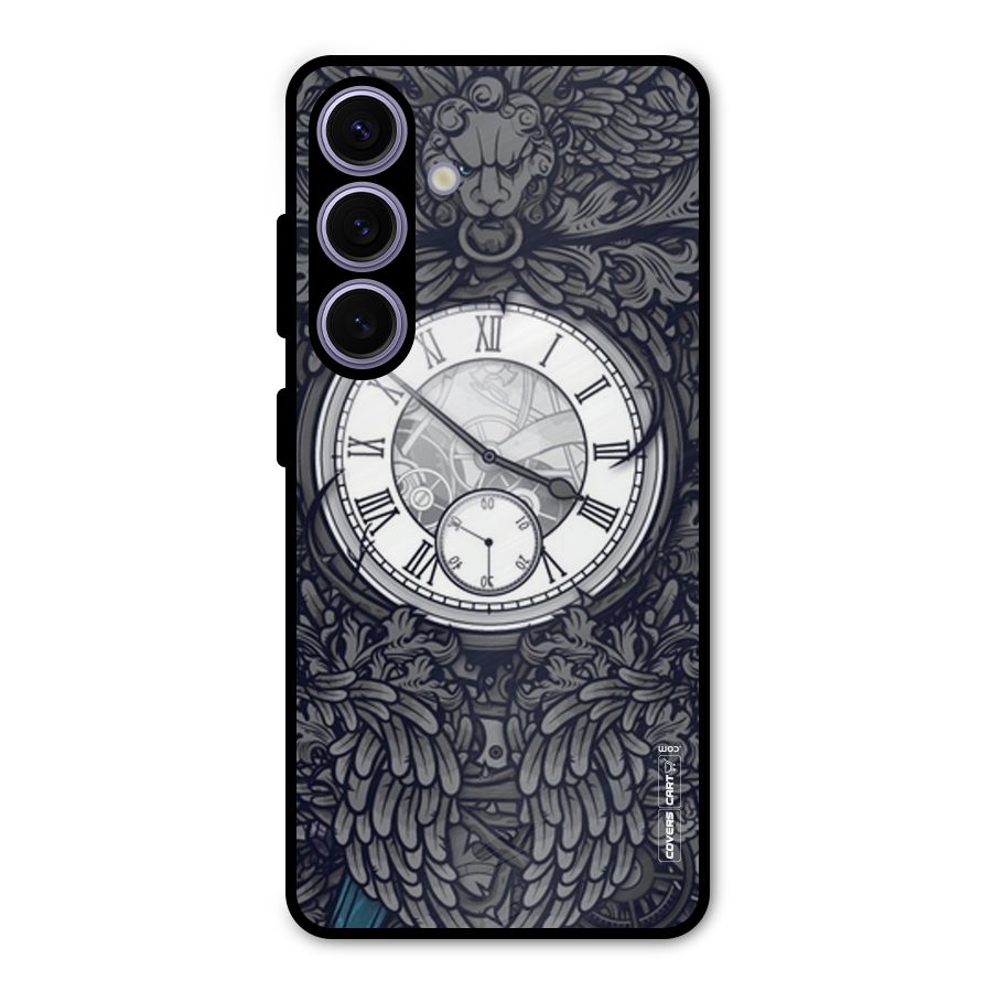 Artsy Wall Clock Metal Back Case for Galaxy S24