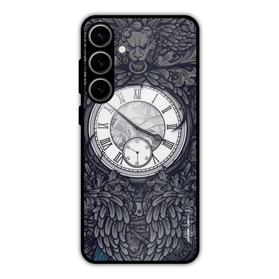 Artsy Wall Clock Metal Back Case for Galaxy S24 Plus