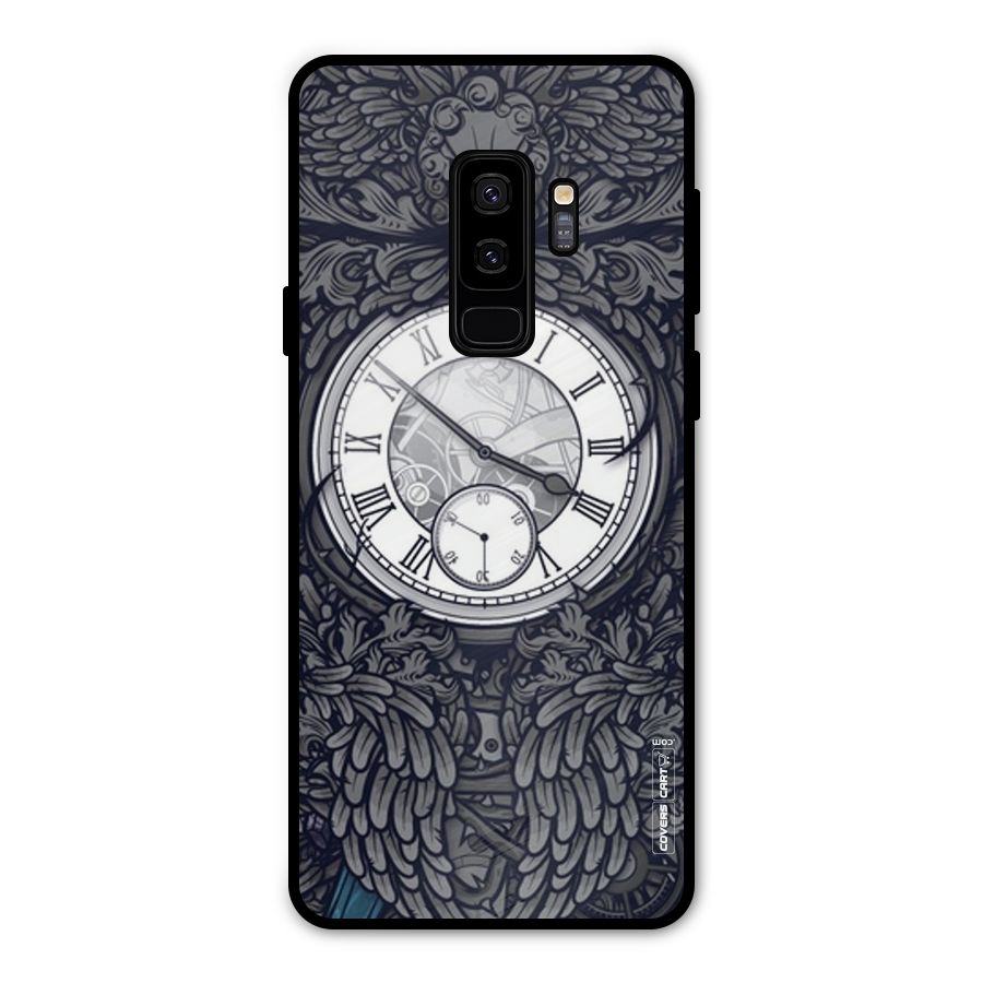 Artsy Wall Clock Metal Back Case for Galaxy S9 Plus