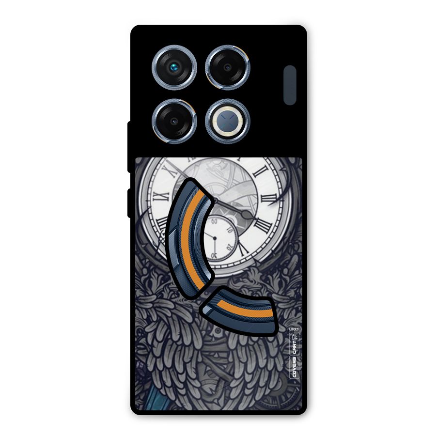 Artsy Wall Clock Metal Back Case for Infinix GT 20 Pro