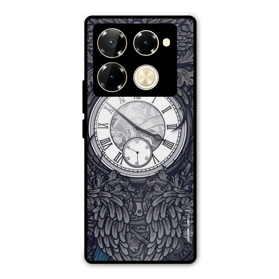 Artsy Wall Clock Metal Back Case for Infinix Note 40 Pro Plus