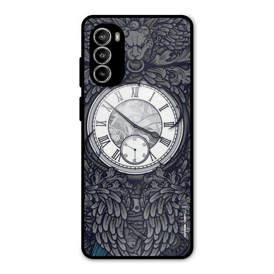 Artsy Wall Clock Metal Back Case for Moto G52