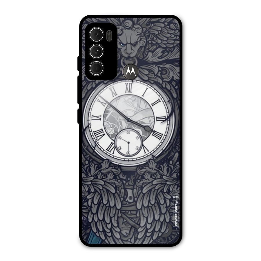 Artsy Wall Clock Metal Back Case for Moto G60