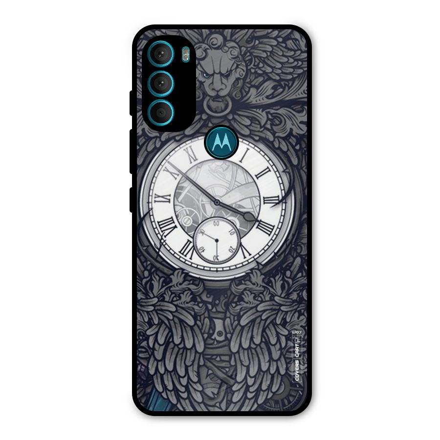 Artsy Wall Clock Metal Back Case for Moto G71 5G