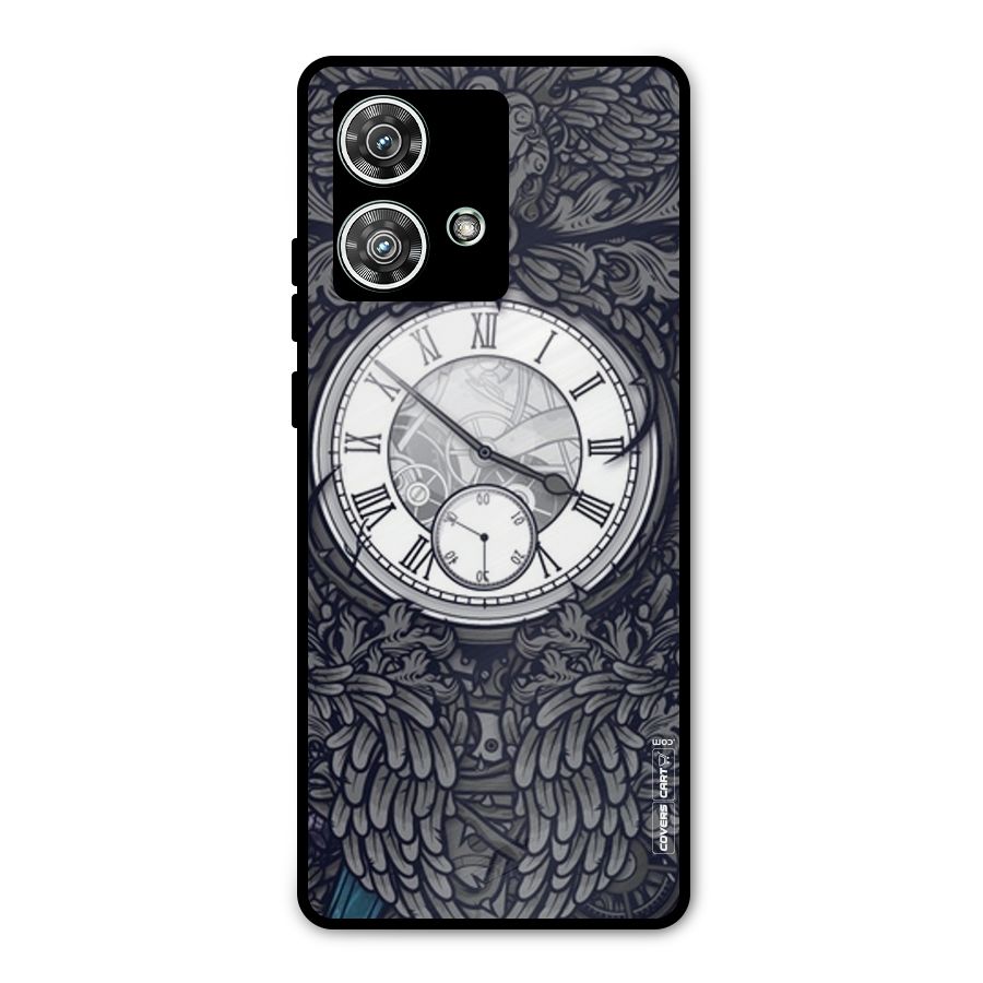 Artsy Wall Clock Metal Back Case for Motorola Edge 40 Neo