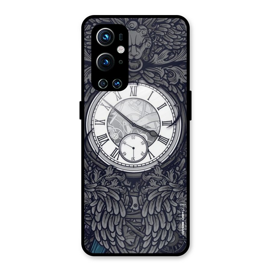 Artsy Wall Clock Metal Back Case for OnePlus 9 Pro