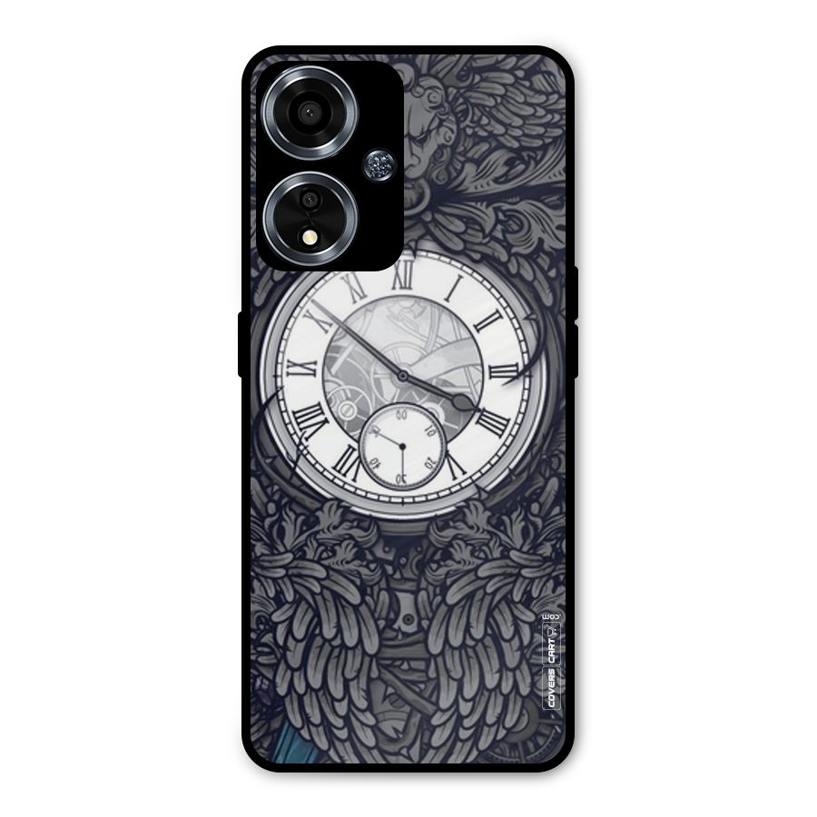 Artsy Wall Clock Metal Back Case for Oppo A59