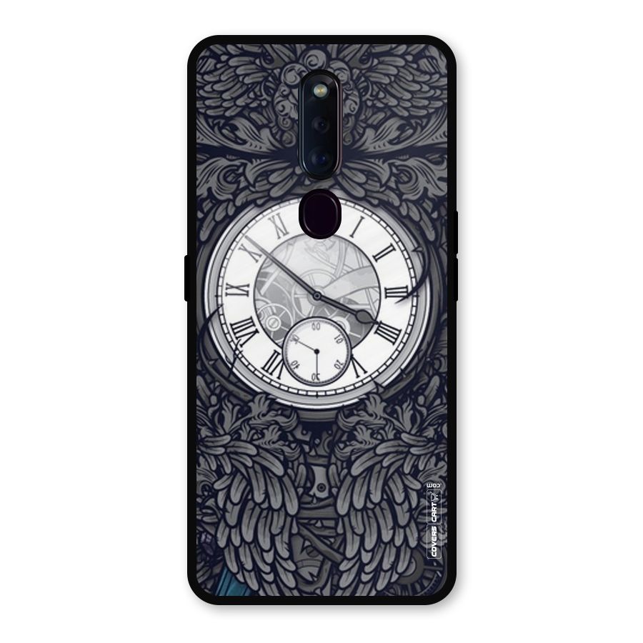 Artsy Wall Clock Metal Back Case for Oppo F11 Pro