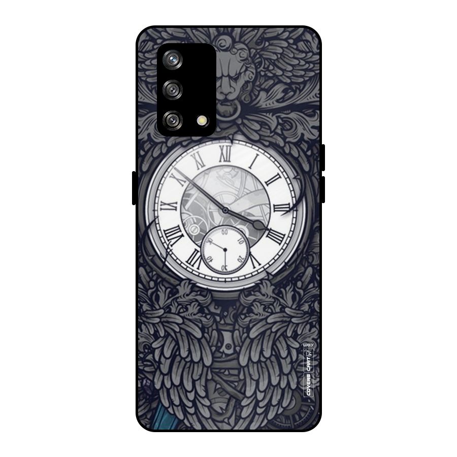 Artsy Wall Clock Metal Back Case for Oppo F19s