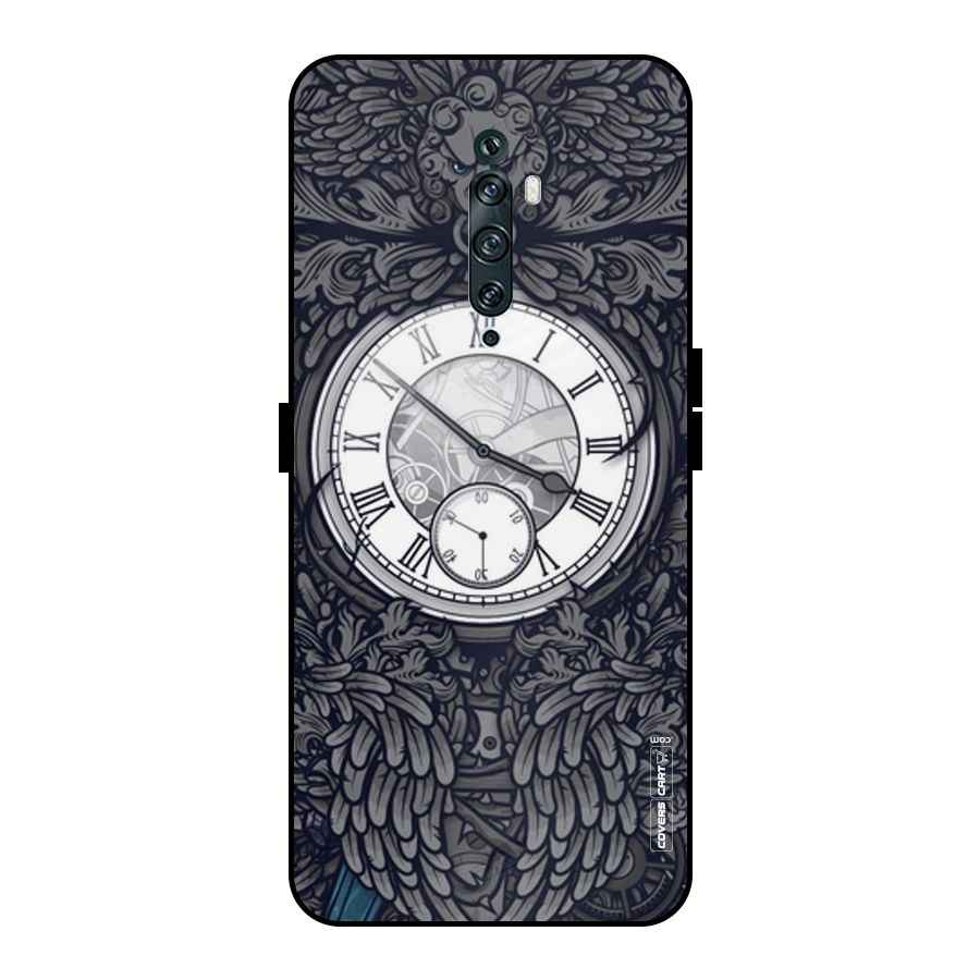 Artsy Wall Clock Metal Back Case for Oppo Reno2 F
