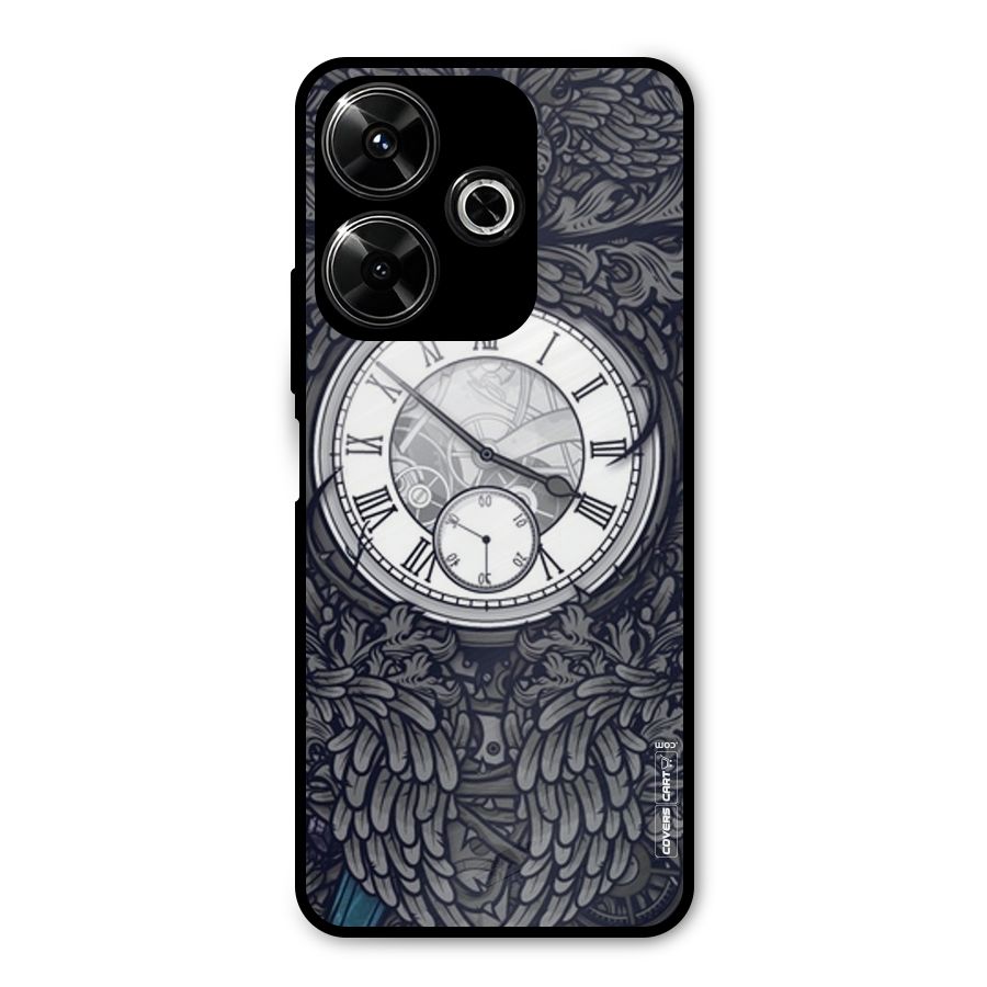 Artsy Wall Clock Metal Back Case for Poco M6 Plus