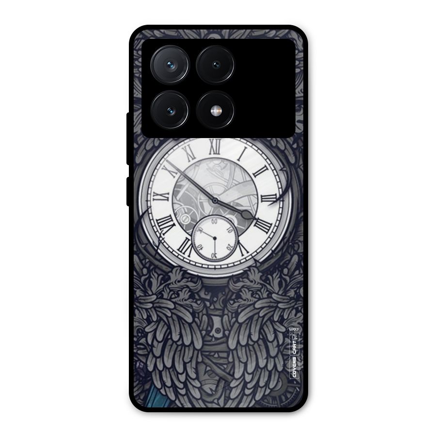Artsy Wall Clock Metal Back Case for Poco X6 Pro