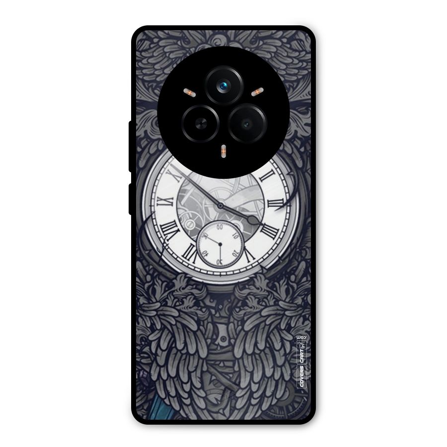 Artsy Wall Clock Metal Back Case for Realme 14 Pro