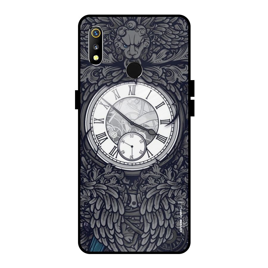 Artsy Wall Clock Metal Back Case for Realme 3i