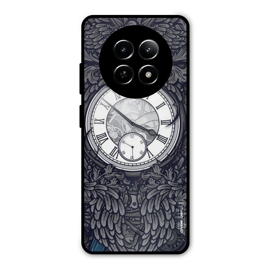 Artsy Wall Clock Metal Back Case for Realme Narzo 70x 5G
